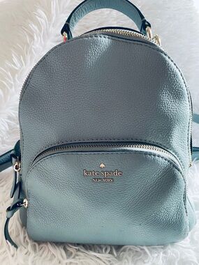 kate spade Pebbled Leather Mini Backpack “Jackson” in Light blue